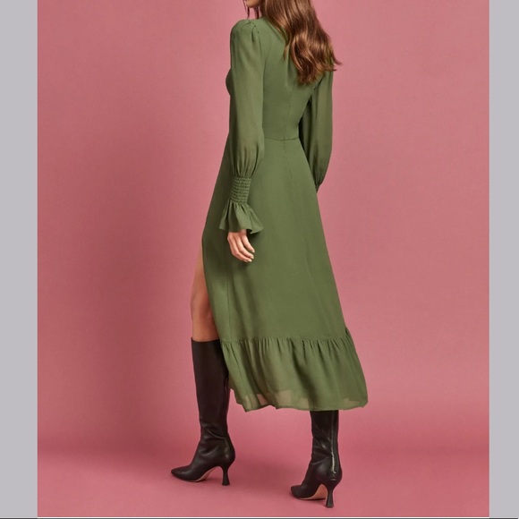 galena long sleeve midi dress reformation